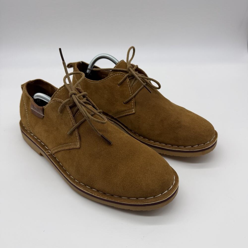 Propet Finn Mens 11.5 Wide E Tan Suede Oxford Shoes MCX022S Comfort Lace Up